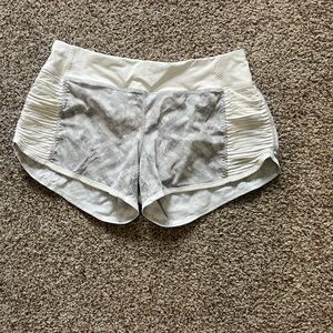 lululemon athletica Gray and White Athletic Shorts